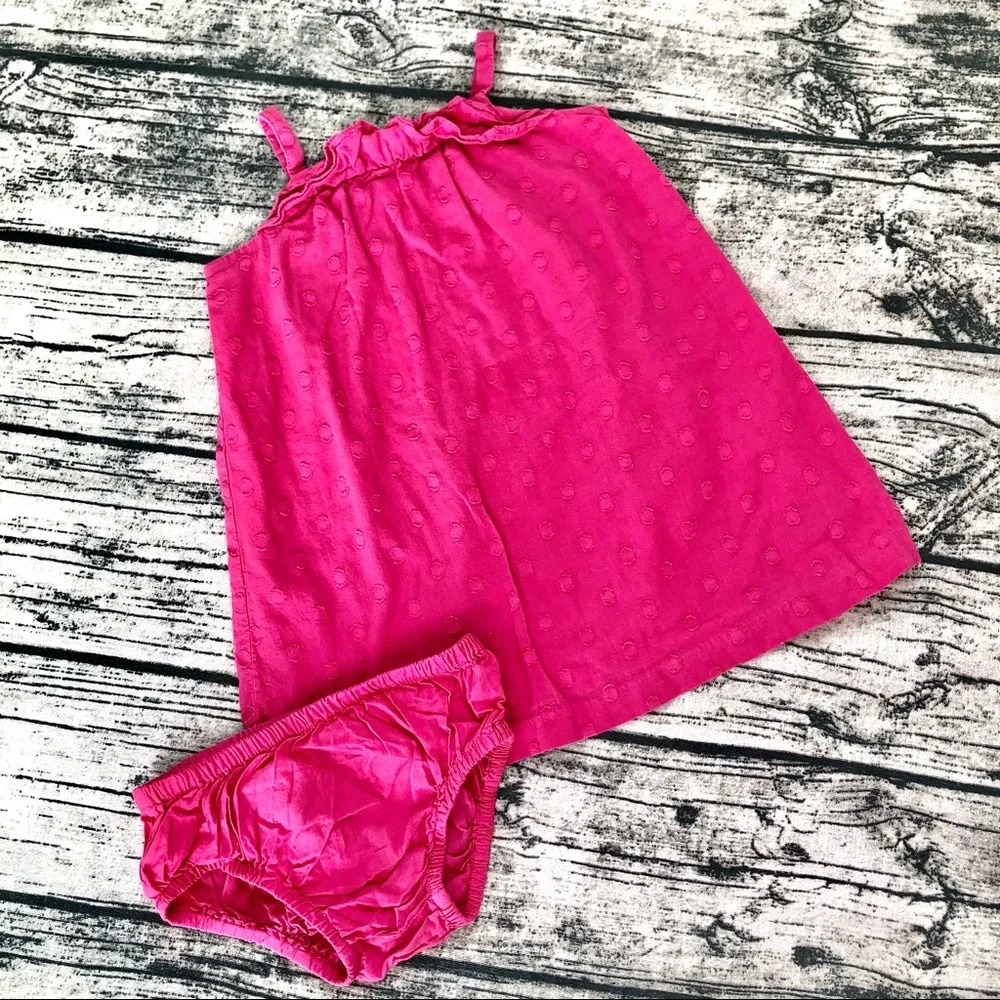 🎁 GYMBOREE⚡️Hot Pink Dress & Tumbler Set_12-18M